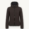 Opaque autumn down jacket with hood - Image 4