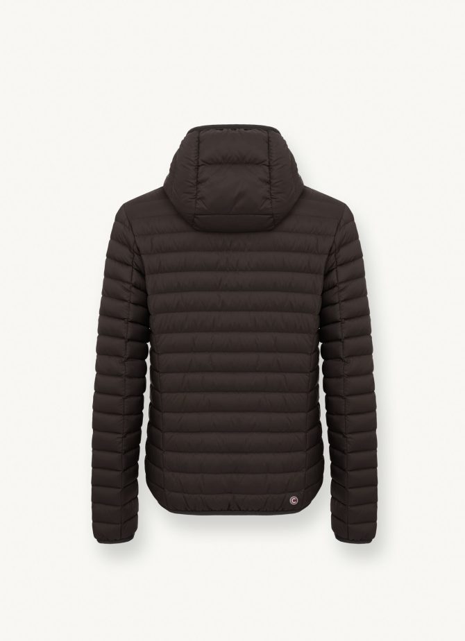 Opaque autumn down jacket with hood - Image 5
