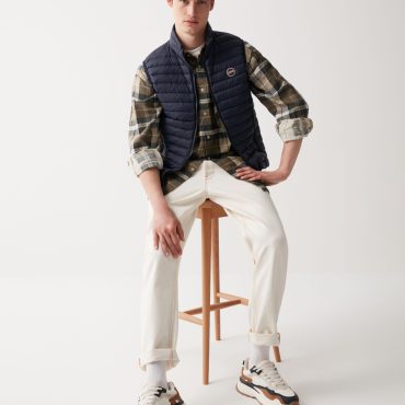 Gilet in eco-friendly down fabric