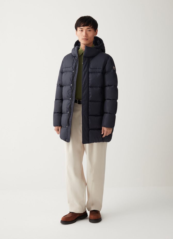 Waxed hooded down jacket - Image 2
