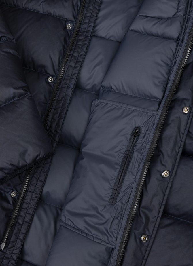 Waxed hooded down jacket - Image 6