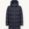 Waxed hooded down jacket - Image 4