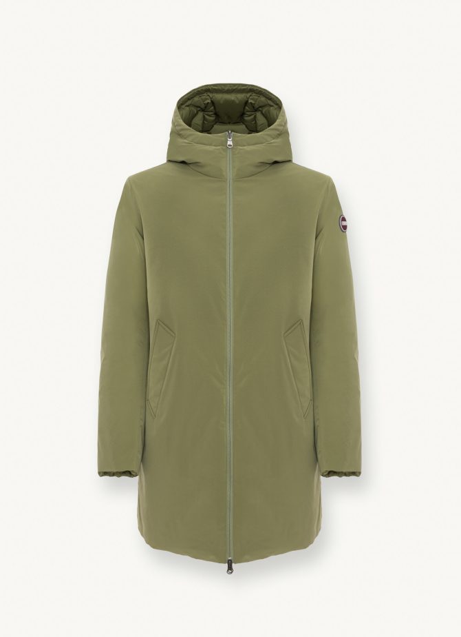 Long reversible down jacket in matt fabric - Image 4