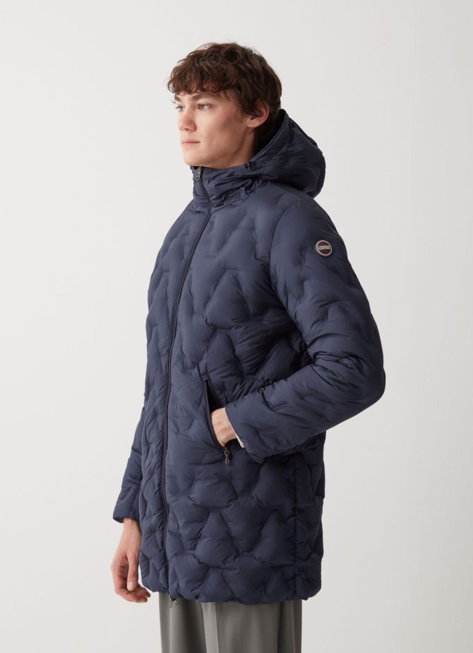 Long reversible down jacket in matt fabric - Image 2