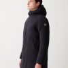 Long reversible down jacket in matt fabric