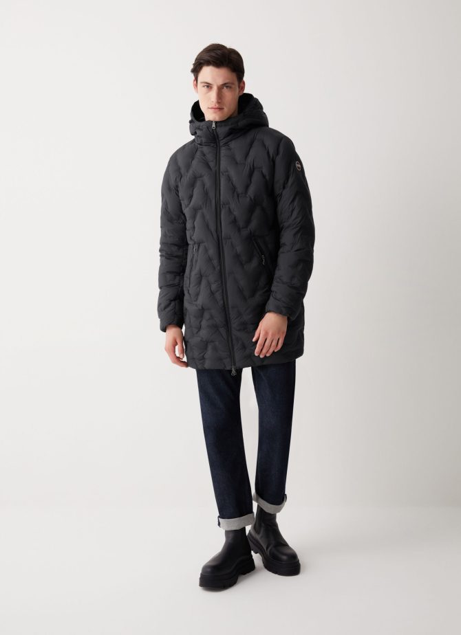 Long reversible down jacket in matt fabric - Image 2