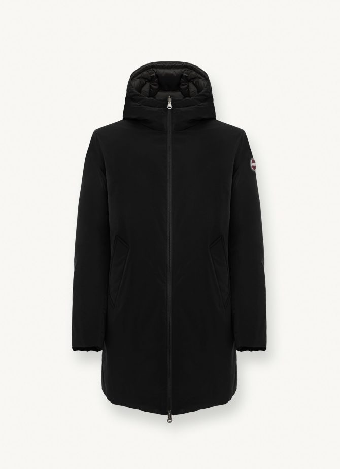 Long reversible down jacket in matt fabric - Image 4