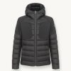 Down jacket with fixed hood in double fabric - Image 4