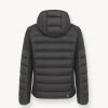 Down jacket with fixed hood in double fabric - Image 5