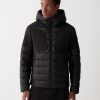 Down jacket with fixed hood in double fabric - Image 2