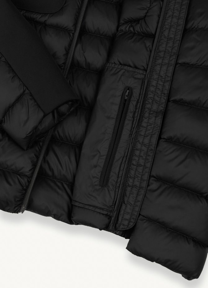Down jacket with fixed hood in double fabric - Image 6