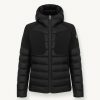 Down jacket with fixed hood in double fabric - Image 4