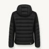 Down jacket with fixed hood in double fabric - Image 5