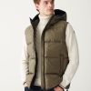 Oversized down padded gilet with hood - Image 3