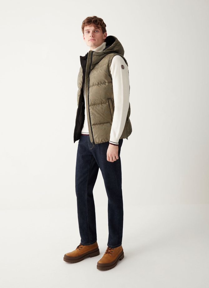 Oversized down padded gilet with hood - Image 2