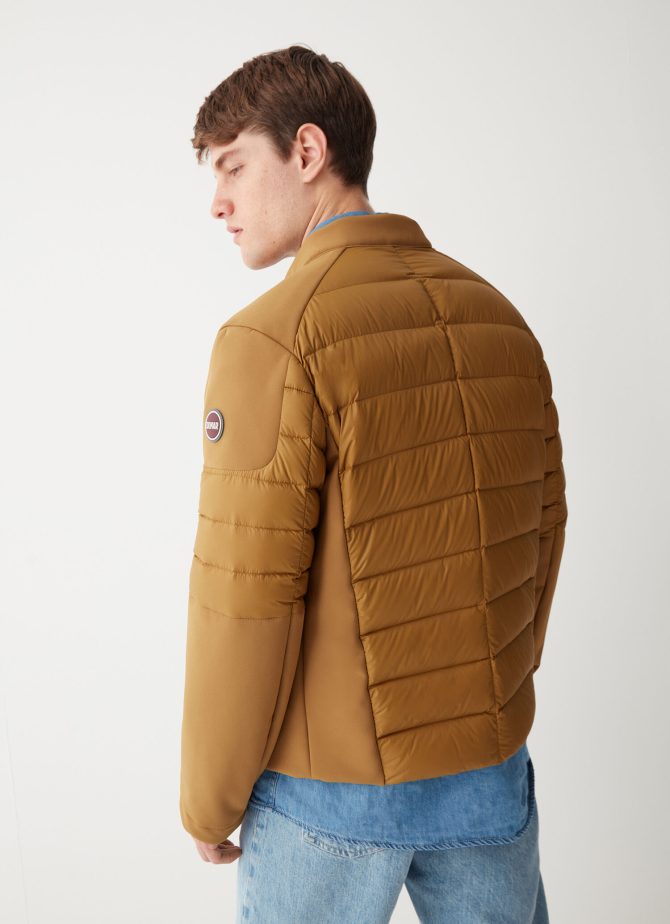 Biker down jacket in double fabric - Image 3