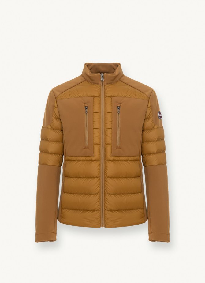 Biker down jacket in double fabric - Image 4