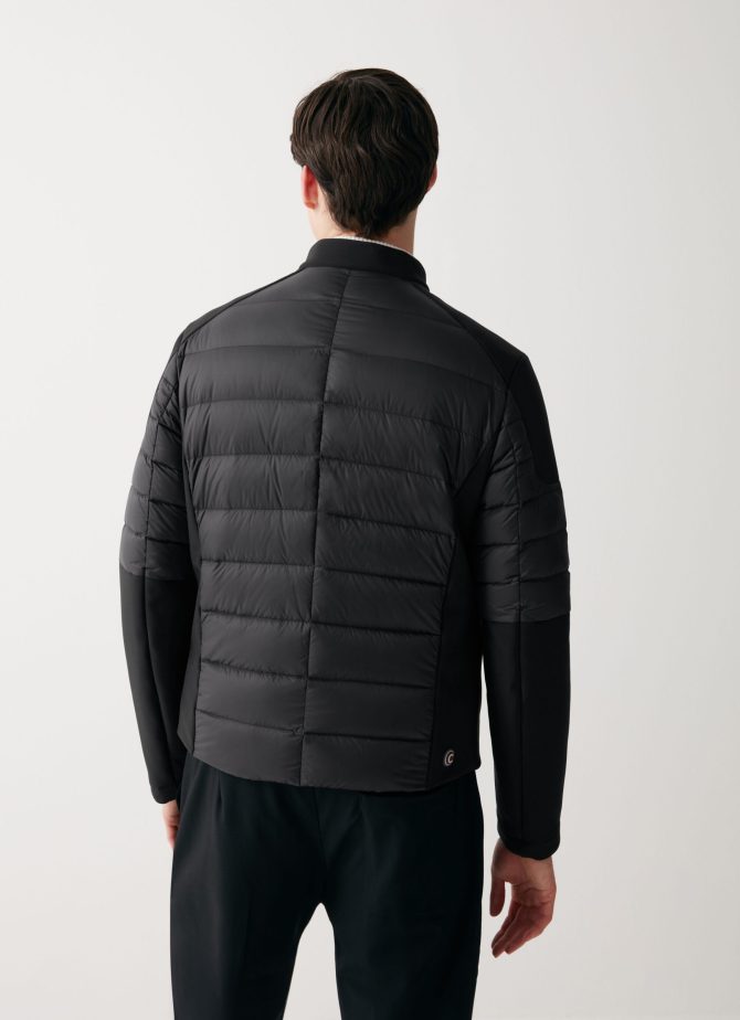 Biker down jacket in double fabric - Image 3