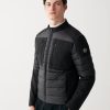 Biker down jacket in double fabric - Image 2