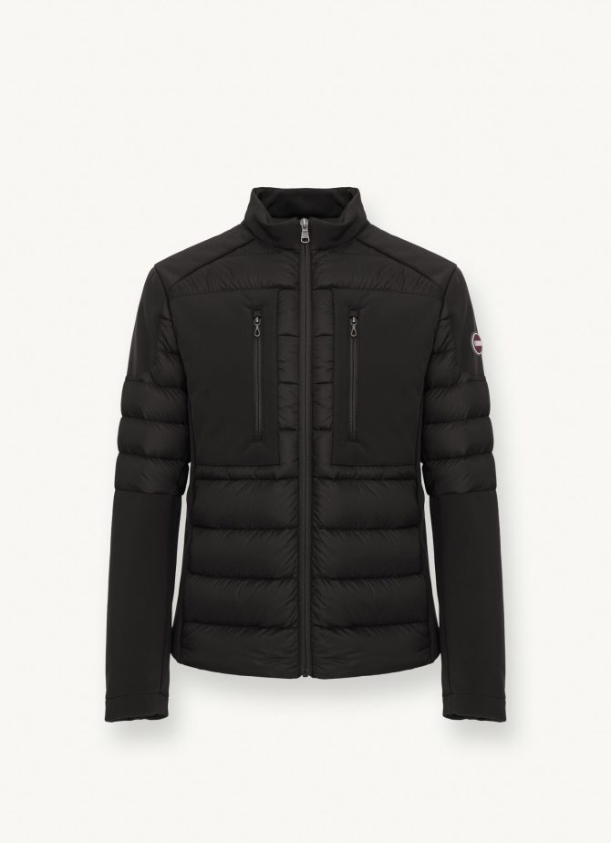 Biker down jacket in double fabric - Image 4