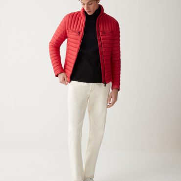 Light down Autumn jacket with chest pockets