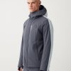 Ski jacket with various waddings