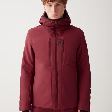 Ski jacket with padded inserts