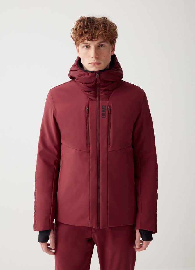 Ski jacket with padded inserts
