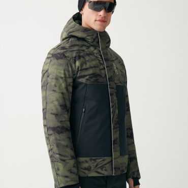 Printed ski jacket in wadding