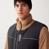 Stretch fabric gilet with chest pocket