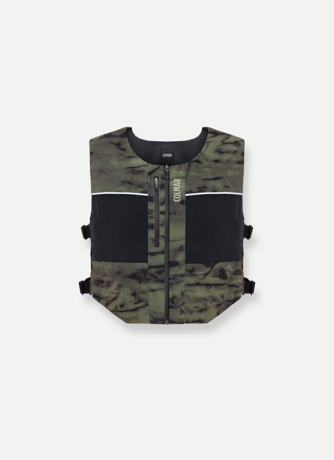 Stretch fabric gilet with camouflage print - Image 4