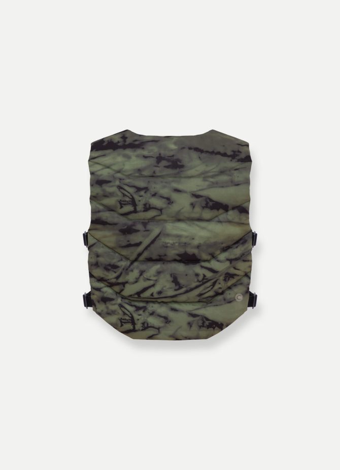 Stretch fabric gilet with camouflage print - Image 5
