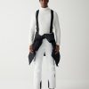 Padded stretch ski dungarees