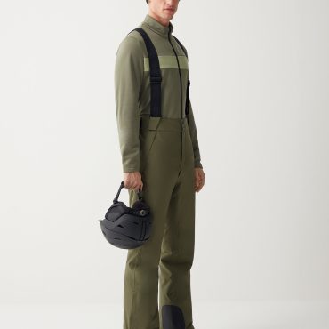 Padded stretch ski dungarees