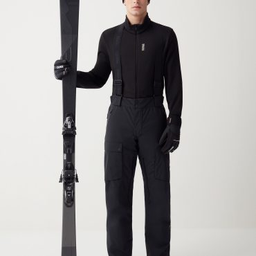 Multi-pocket stretch ski salopettes