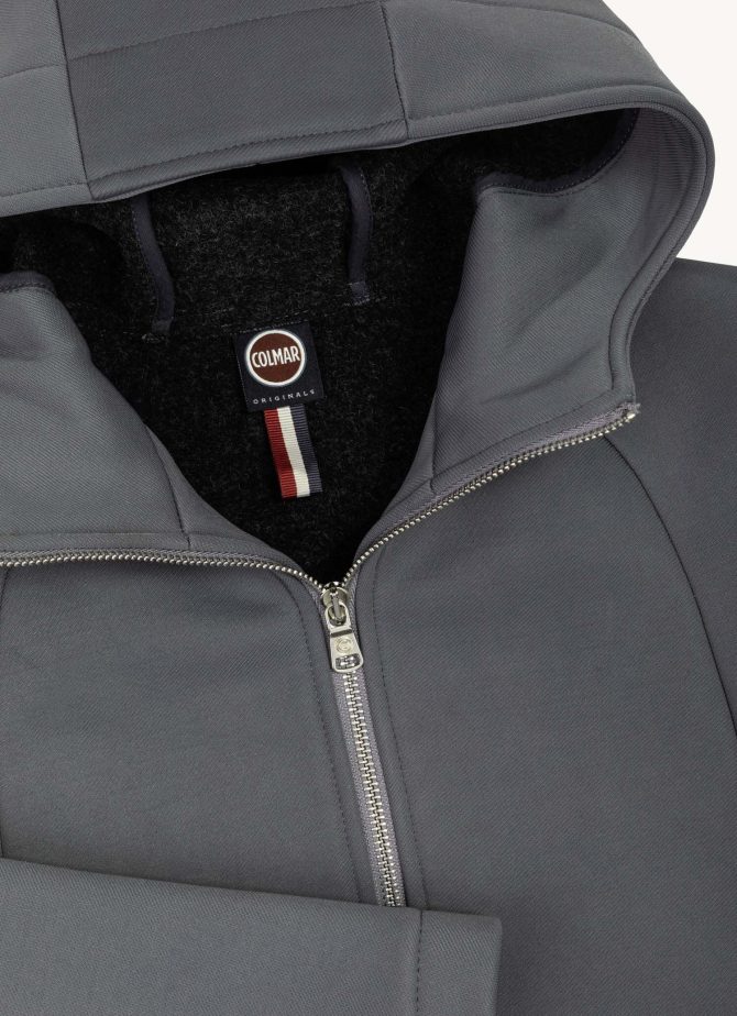 Unpadded wool coat with hood - Image 6