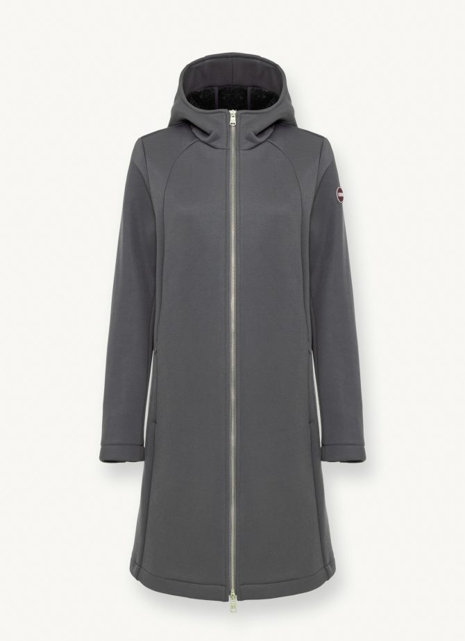 Unpadded wool coat with hood - Image 4