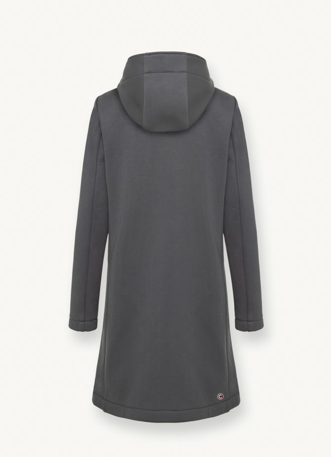 Unpadded wool coat with hood - Image 5