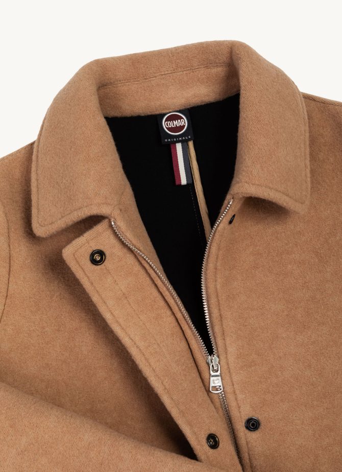 Coat with shirt collar in wool cloth. - Image 6