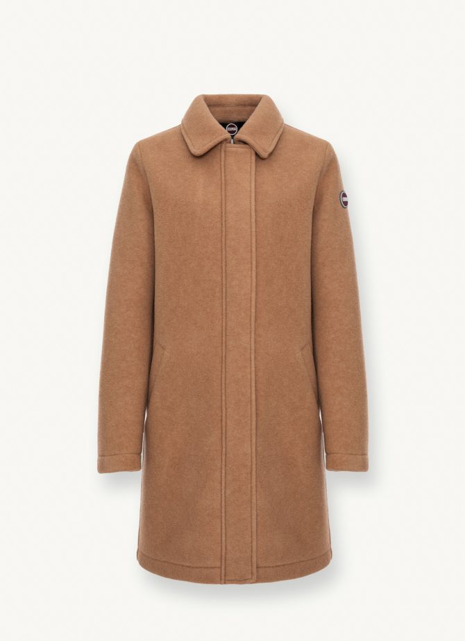 Coat with shirt collar in wool cloth. - Image 4