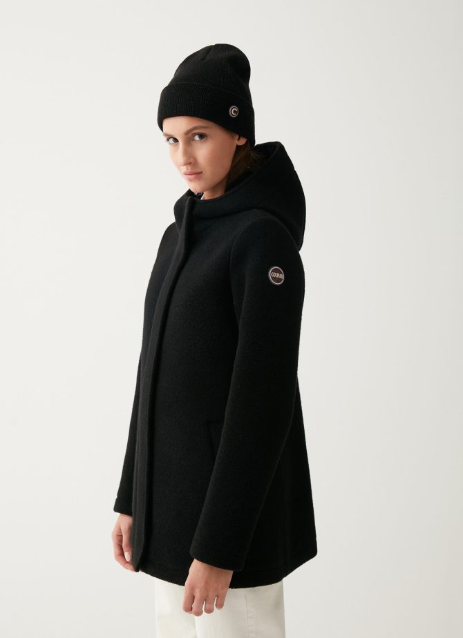 Hooded coat in woolen cloth - Image 3