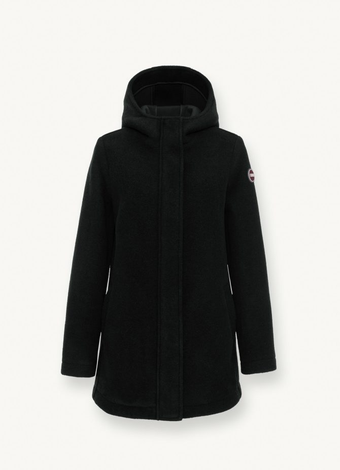 Hooded coat in woolen cloth - Image 4