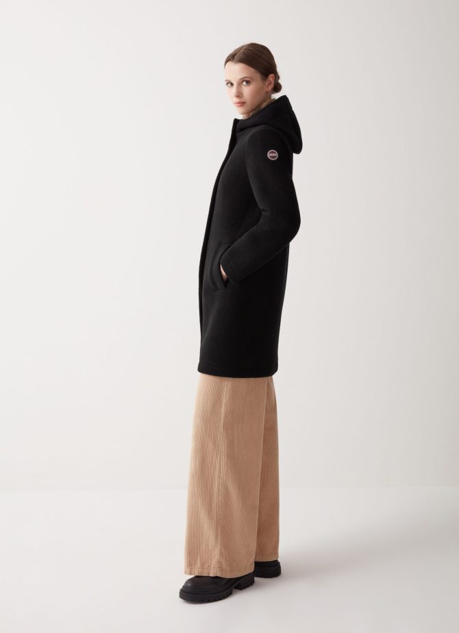 Hooded coat in woolen cloth - Image 3