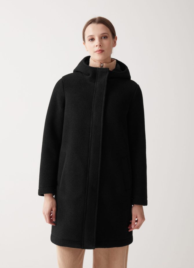 Hooded coat in woolen cloth - Image 2