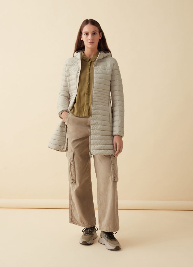 Recycled Essentials hooded long jacket