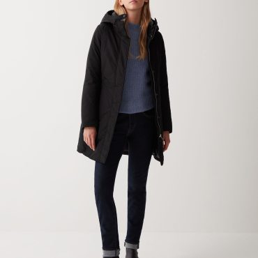 Long hooded winter jacket