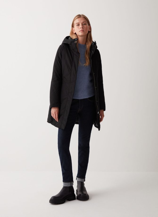 Long hooded winter jacket