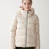 Iridescent down jacket with hood and maxi collar - Image 3
