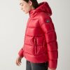 Iridescent down jacket with hood and maxi collar - Image 2
