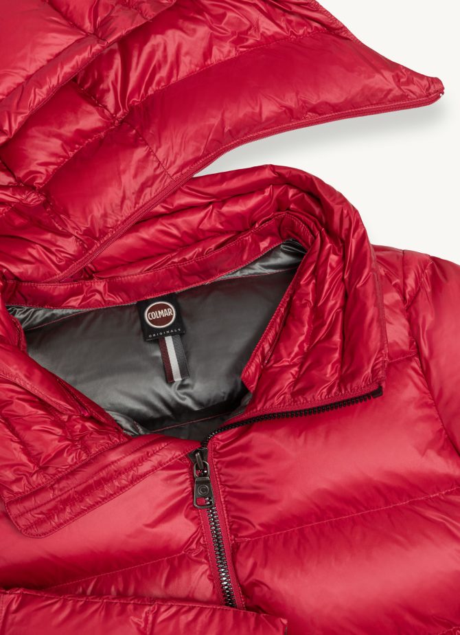 Iridescent down jacket with hood and maxi collar - Image 6